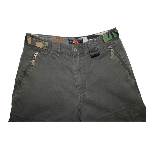 Vintage Route 66 Cargo Shorts Camo Waist Utility Y2K Style β Size 32 - Picture 9 of 10